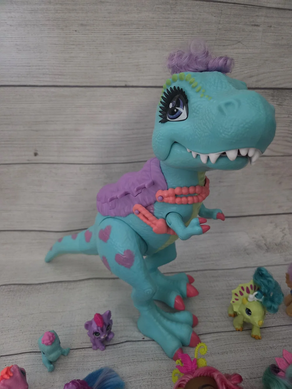 Cave Club Teal and Pink Dino Playset with Accessory Dolls - Kids Toys